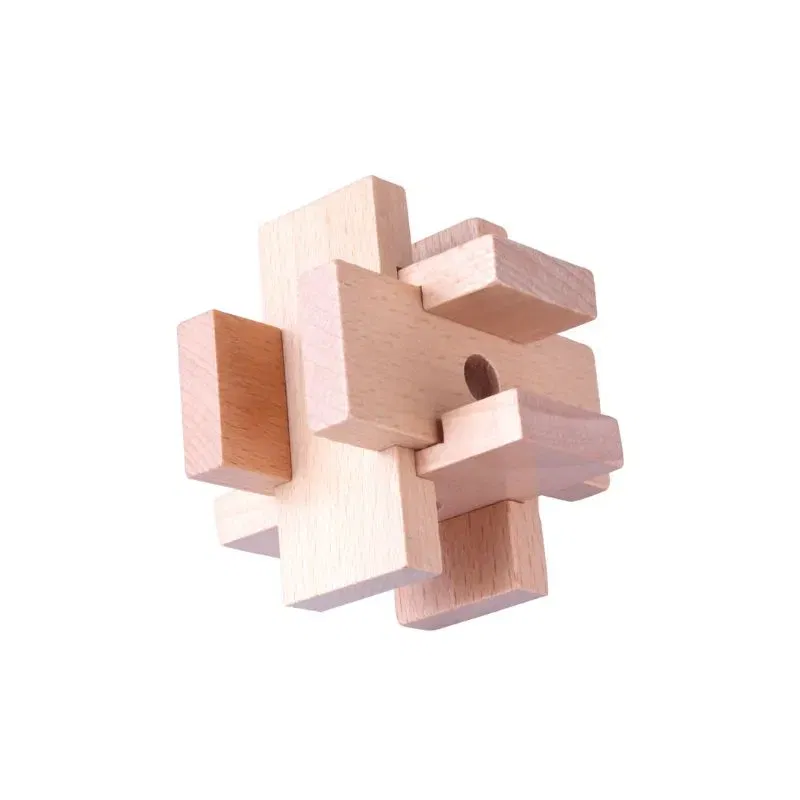Set 6 Puzzle-uri din Lemn Kongming Lock [4]