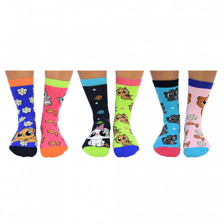 Set 6 sosete colorate Feline Purrfect [1]