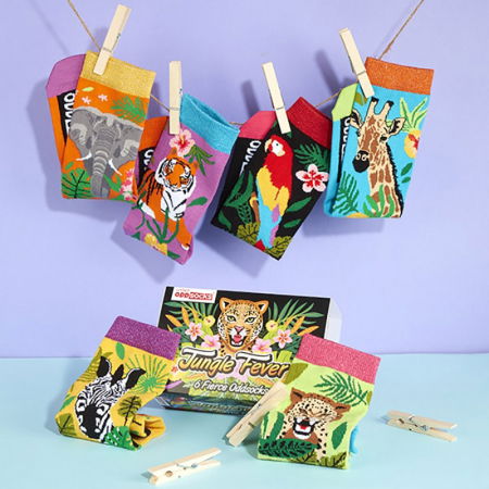 Set 6 sosete colorate Salbatice Jungle fever [0]