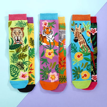 Set 6 sosete colorate Salbatice Jungle fever [2]