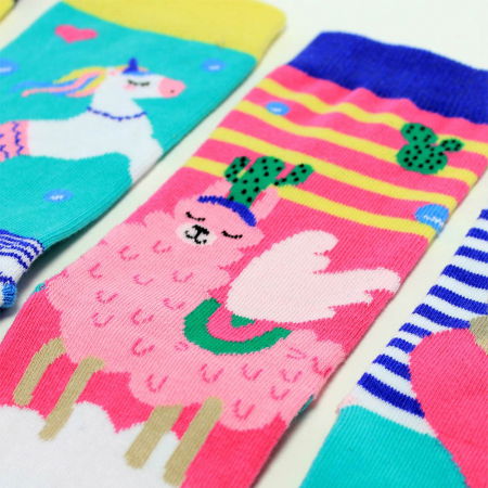 Set 6 sosete colorate Unicorn Vs Llama [1]