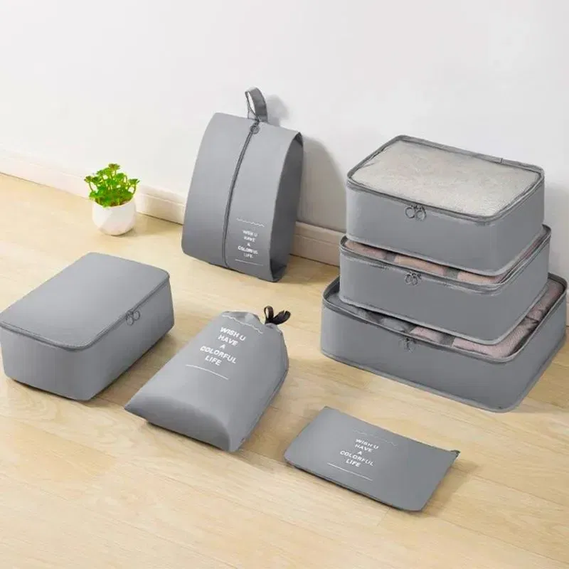 Set 7 huse organizare bagaj Gri [5]