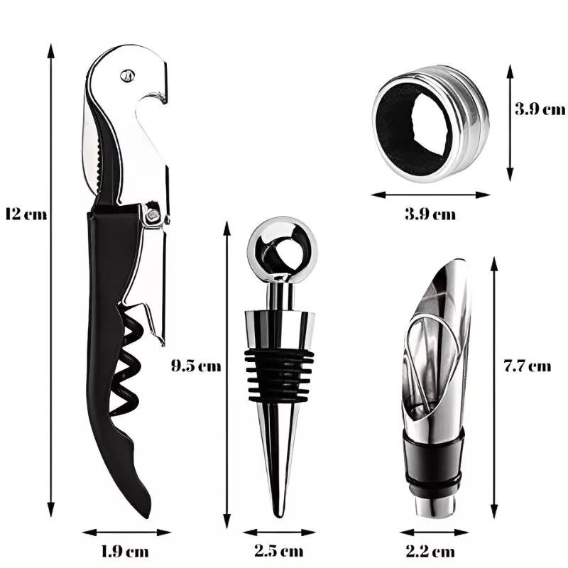Set accesorii vin, 4 piese, cutie cadou [8]