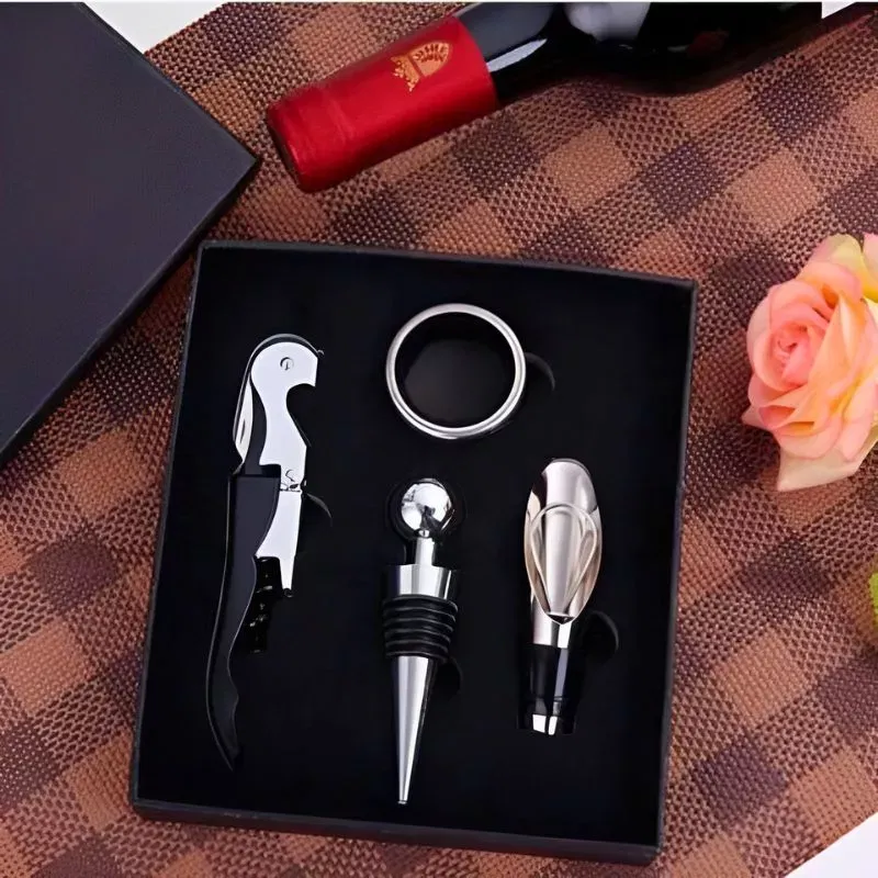 Set accesorii vin, 4 piese, cutie cadou [1]