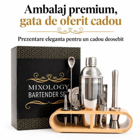 Set cadou Cocktail Shaker XL - cu 12 accesorii [3]