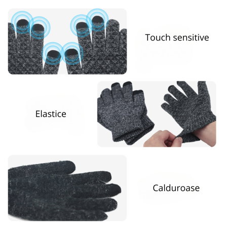 Set Caciula smart cu casti Bluetooth guler si manusi [7]