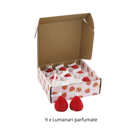 Set Cadou 9 Lumanari Parfumate, Rasfat cu Capsuni [11]