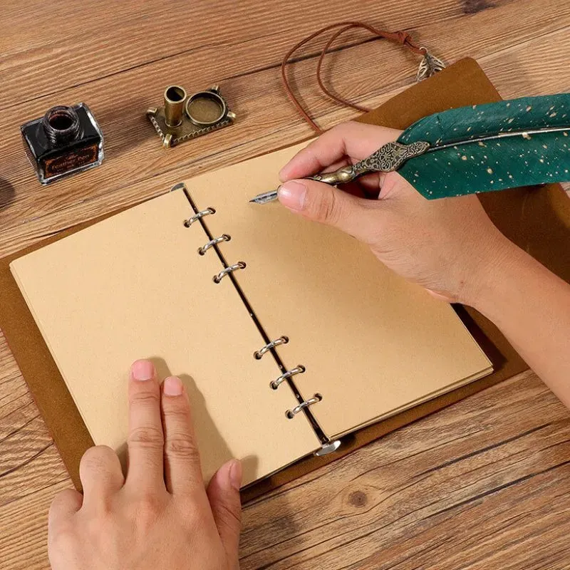 Set cadou Caligrafie Vintage cu Jurnal si Pana Verde [2]