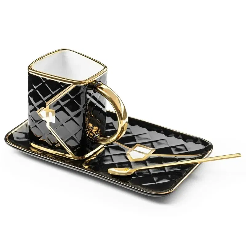 Set Cadou Cana si Suport Tip Geanta Negru [3]