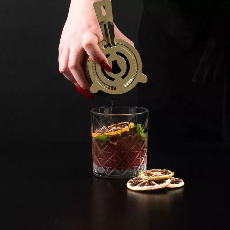 Set cadou Cocktail Shaker Mixology cu 11 accesorii 750ml Gold [15]