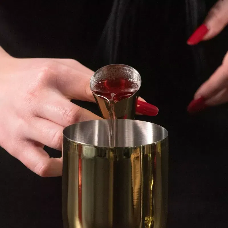 Set cadou Cocktail Shaker Mixology cu 11 accesorii 750ml Gold [13]