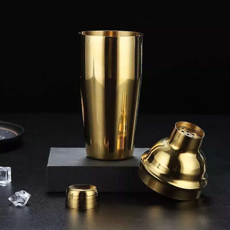 Set cadou Cocktail Shaker Mixology cu 11 accesorii 750ml Gold [21]