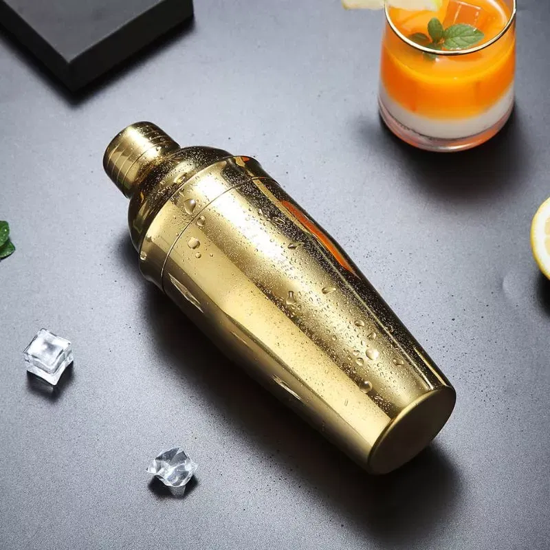 Set cadou Cocktail Shaker Mixology cu 11 accesorii 750ml Gold [20]