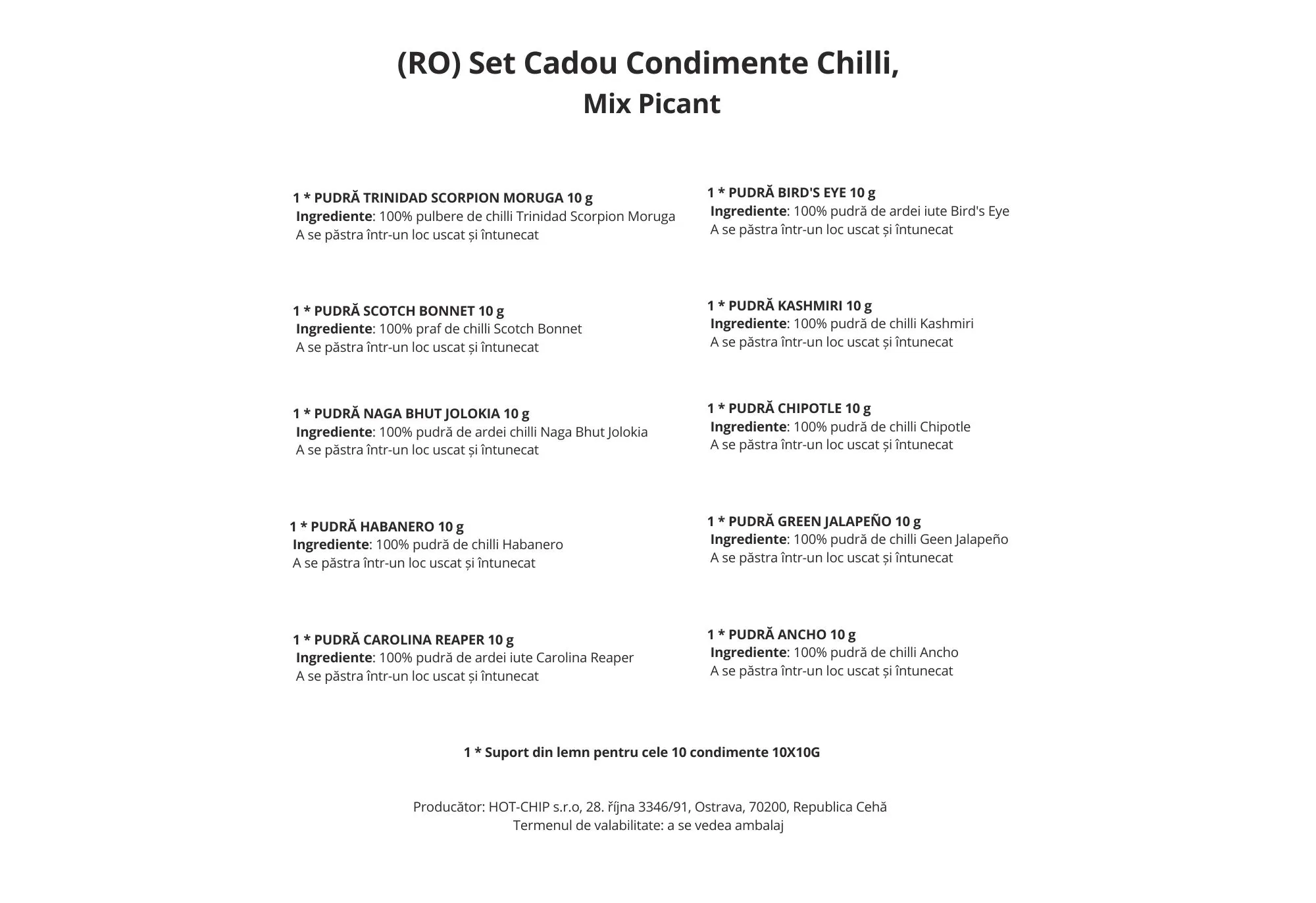 Set Cadou Condimente Chilli Mix Picant [4]