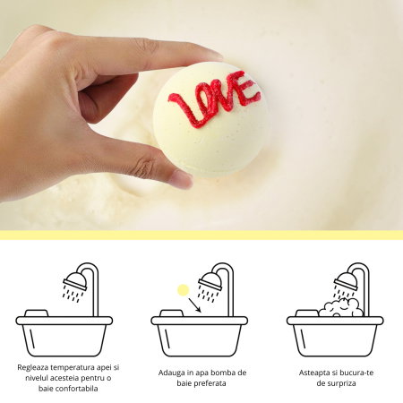 Set Cadou cu 6 Bombe de Baie, Love Edition [8]