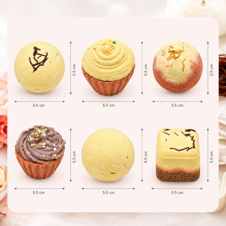 Set Cadou cu 6 Bombe de Baie, Sweet Temptation [12]