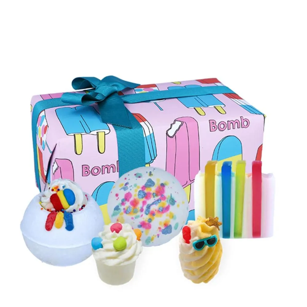 Bombe de Baie - Seturi Cadou - Set cadou cu bombe de baie si sapun Anything is Popsickle, 5 pcs