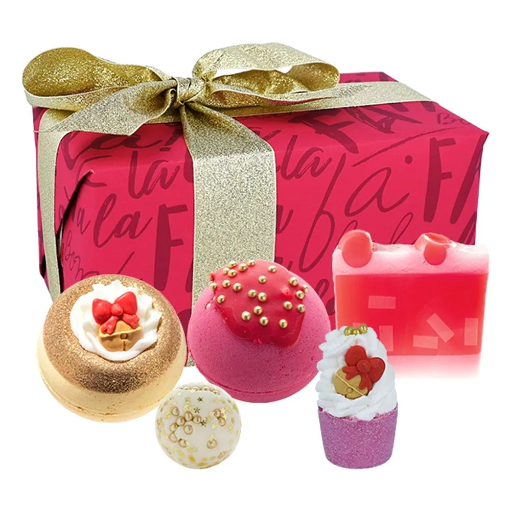 Cadouri pentru Iubita - Set cadou de Craciun cu bombe de baie si sapun, Festive, 5 pcs