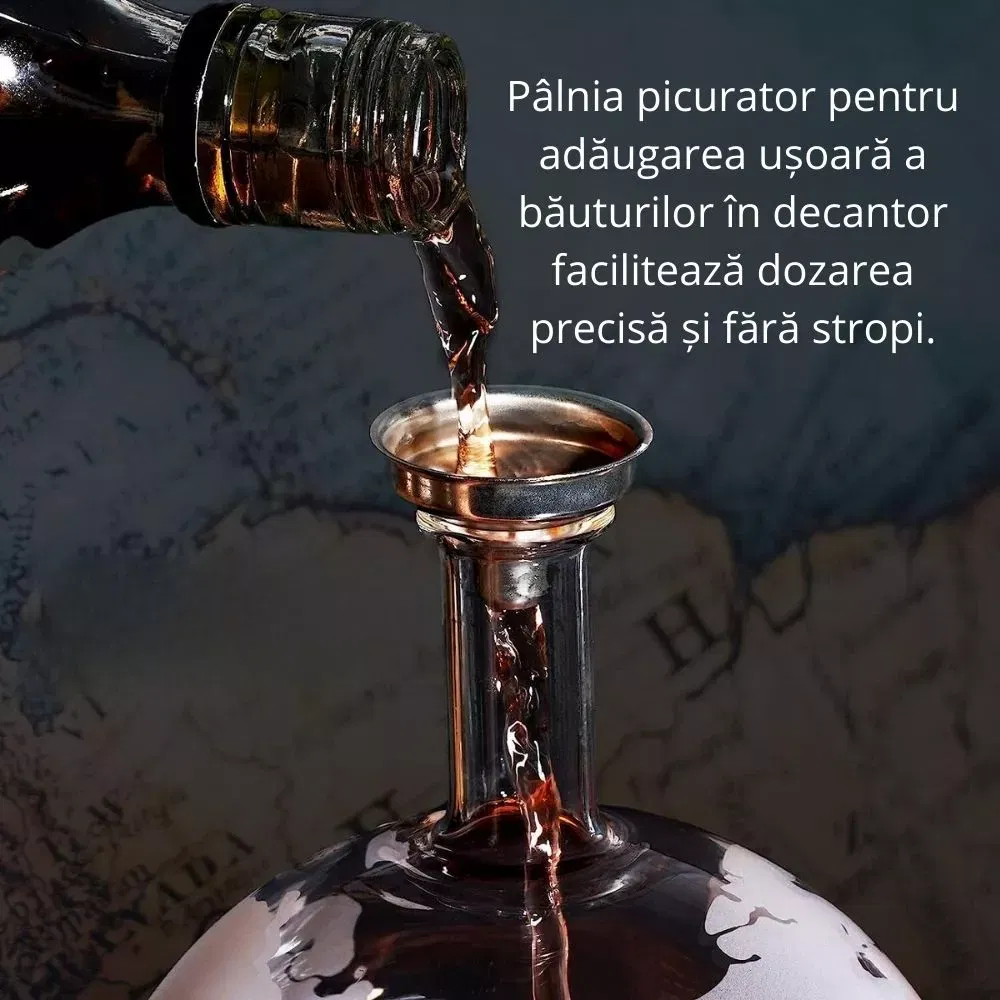 Set cadou decantor Glob Pamantesc cu doua pahare Epique [12]