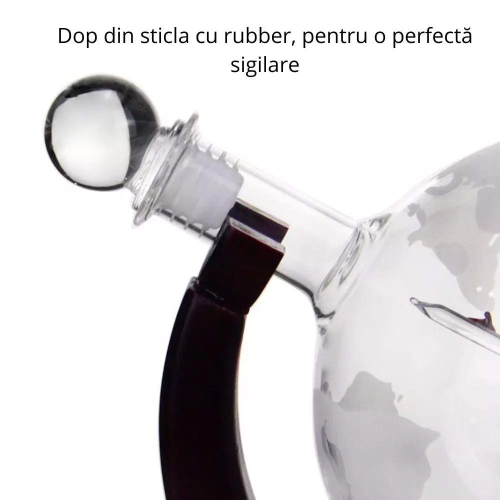 Set cadou decantor Glob Pamantesc cu doua pahare Epique [20]