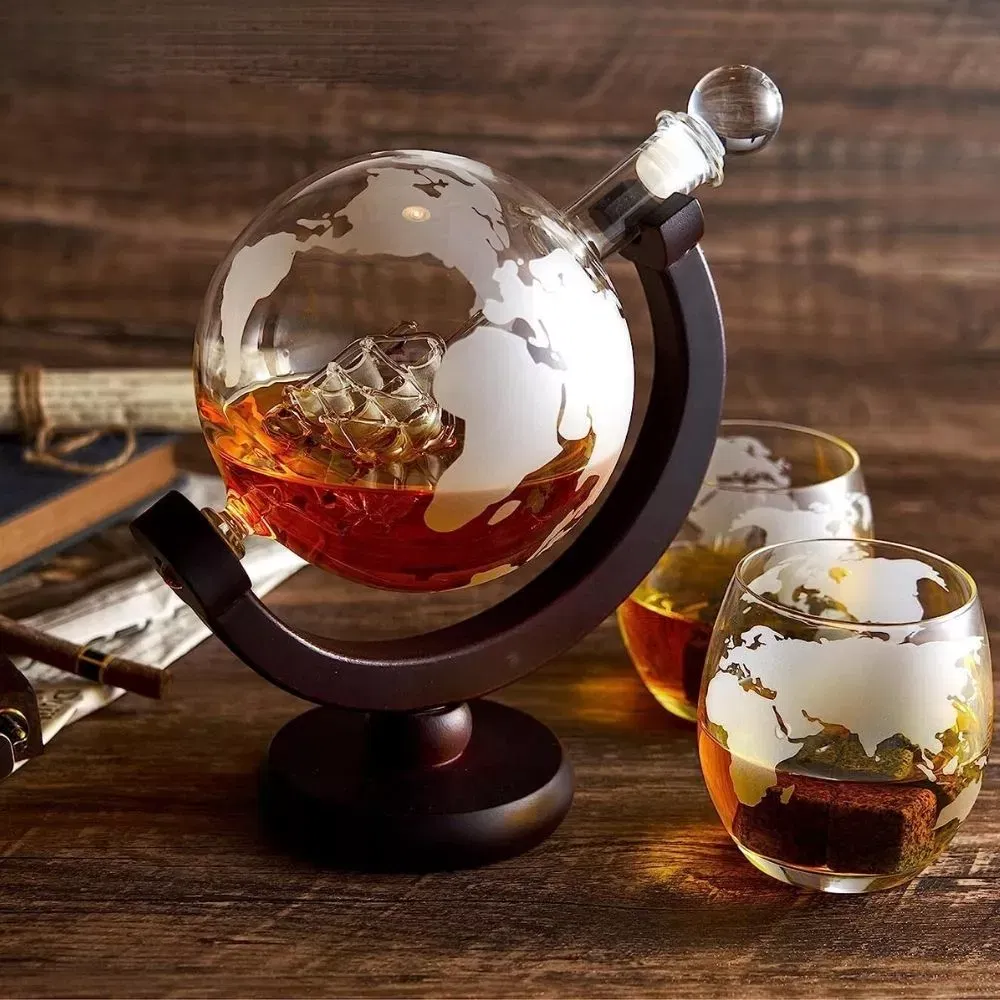 Set cadou decantor Glob Pamantesc cu doua pahare Epique [1]