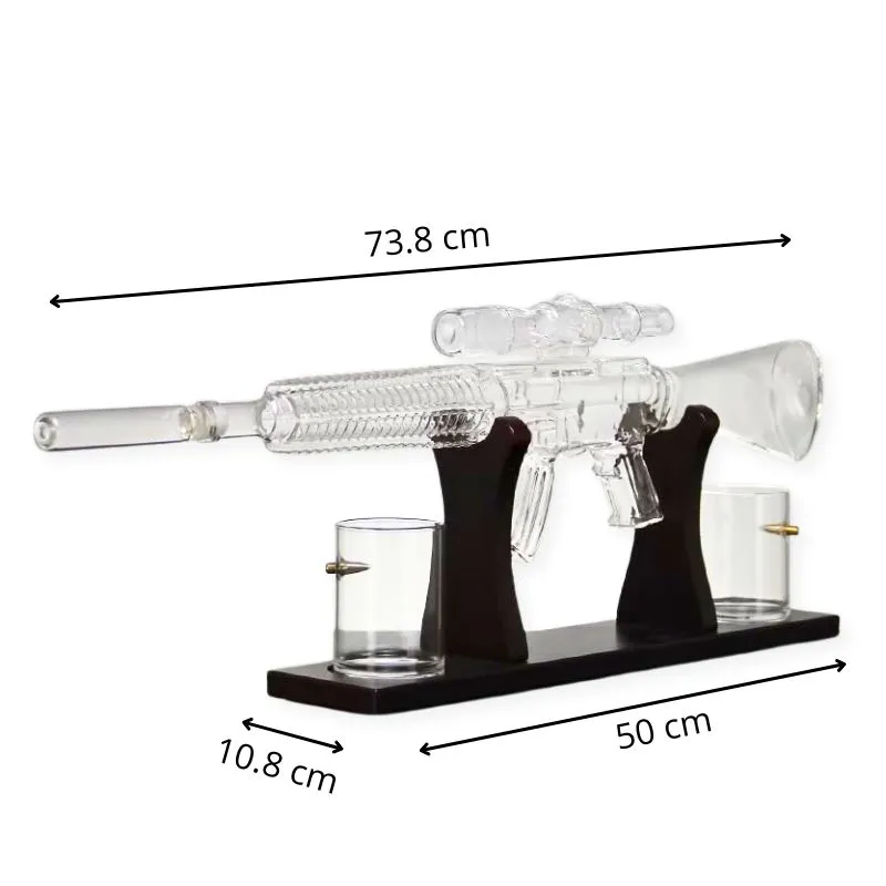 Set cadou decantor Mitraliera si 2 pahare cu glont [10]