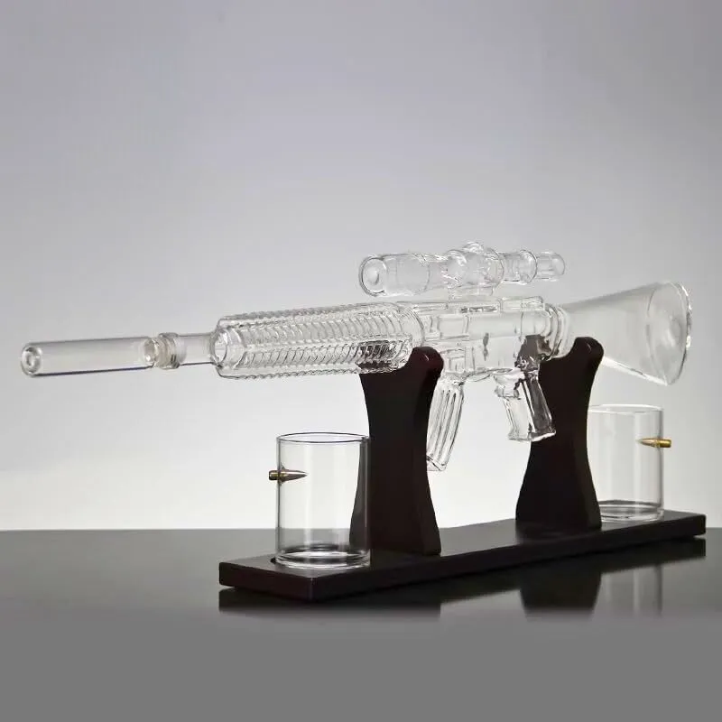 Set cadou decantor Mitraliera si 2 pahare cu glont [6]