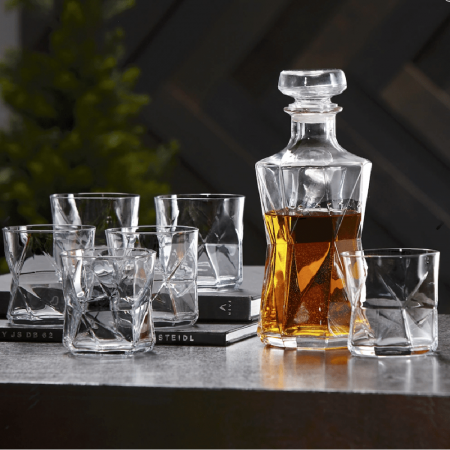 Petrecere - Set cadou decantor Sticla cu sase pahare Cassiopea