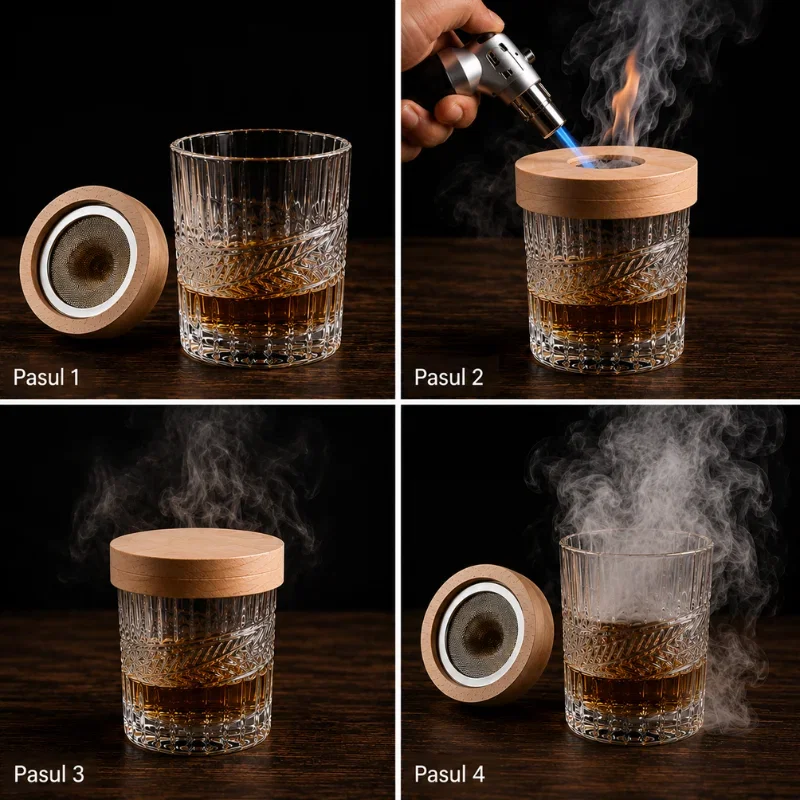 Set cadou Deluxe Drinks Smoker + 2 Pahare whiskey Classical [3]