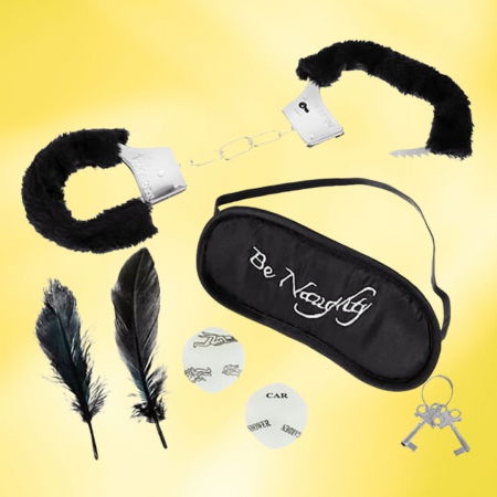 Set cadou erotic Be Naughty catuse, masca, pene, zaruri [0]