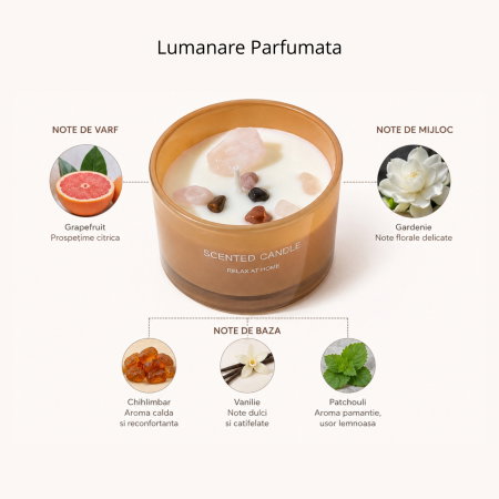 Set cadou femei cu flori din sapun si lumanare, Ivory Rose [8]