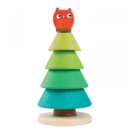 Set cadou jucarii din lemn Bradul de Craciun, puzzle cu 7 piese [3]