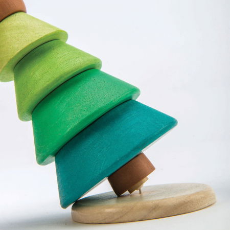 Set cadou jucarii din lemn Bradul de Craciun, puzzle cu 7 piese [1]