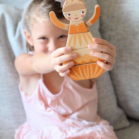 Set cadou jucarii din lemn Printesa si Sirena, puzzle cu 16 piese [0]