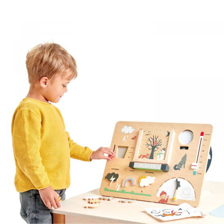 Set cadou jucarii din lemn Statie meteo educativa, 13 piese [2]