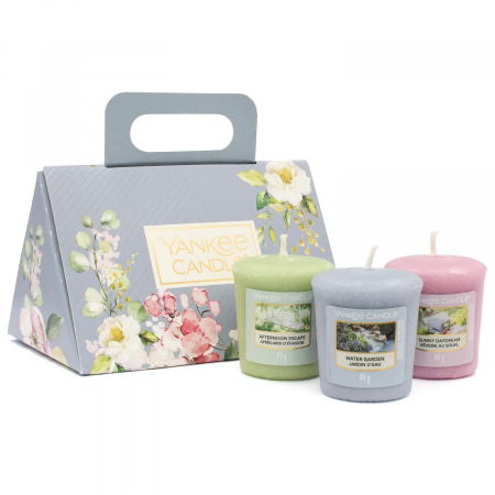 Set cadou lumanari parfumate Yankee 3 VOTIVE GARDEN HIDEAWAY PURSE [3]