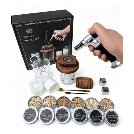 Set Cadou pentru Afumare Whisky cu 2 Pahare si 8 Arome [6]