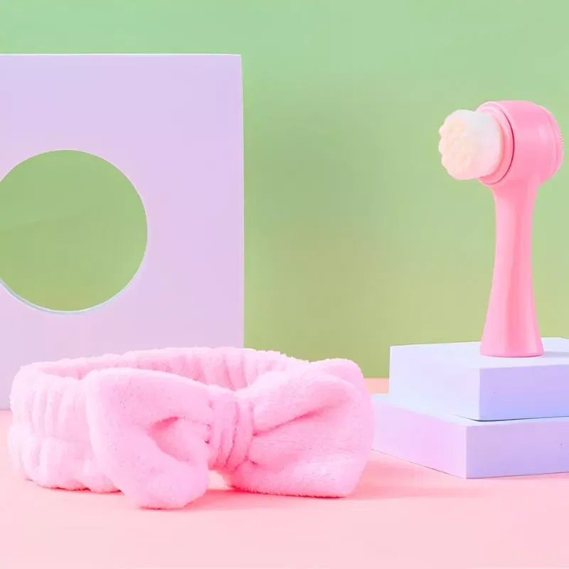 Cadouri pentru Iubita - Set cadou pentru ea perie faciala si bentita cosmetica Radianta