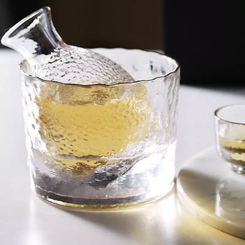 Set cadou servire bauturi tari Sticla cupa si 4 pahare Platinum [7]