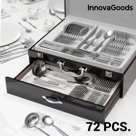 Cadouri - Set cadou tacamuri otel inoxidabil Caseta D'Lux Cook, 72 de piese