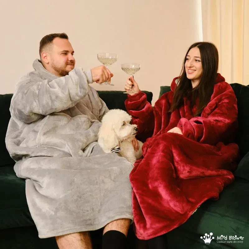 Set Cuplu 2 paturi cu maneci We're Hot Together, 165 cm [7]