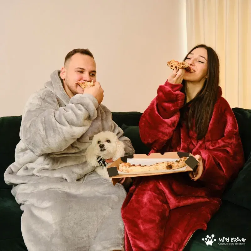 Set Cuplu 2 paturi cu maneci We're Hot Together, 165 cm [6]