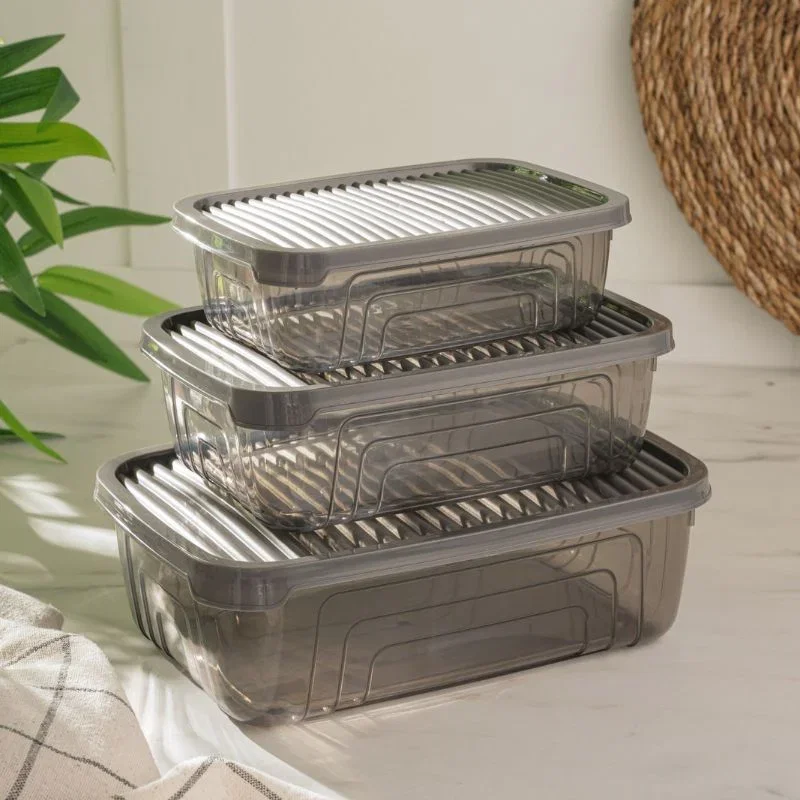 Cele mai noi - Set cutie de depozitare 3 piese Grey