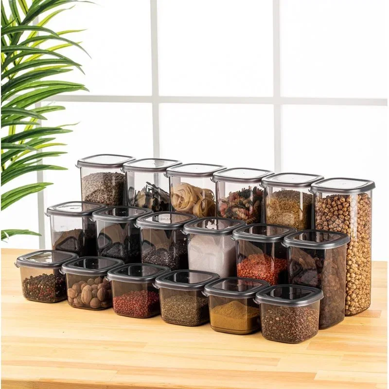 Cele mai noi - Set cutii de depozitare Antracit 18 piese