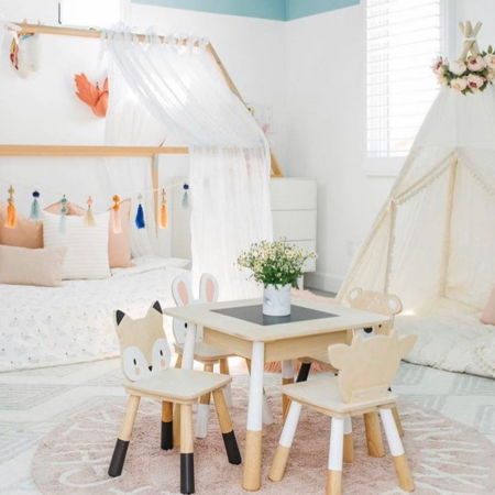 Set din lemn Masuta copii cu doua scaunele [0]