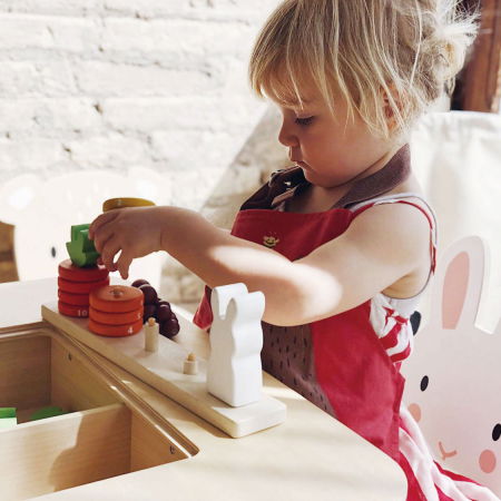 Set din lemn Masuta copii cu doua scaunele [1]