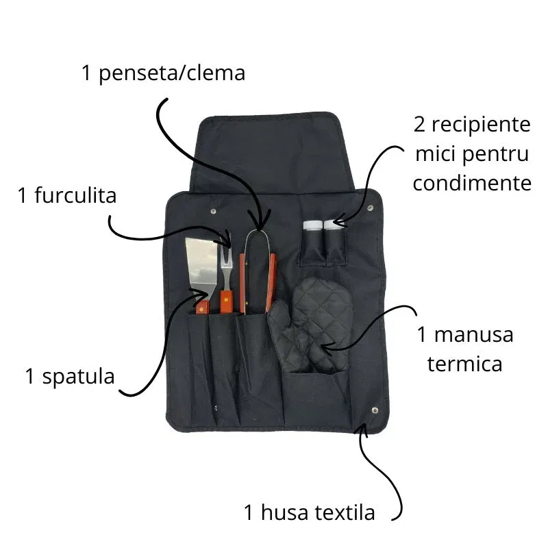 Set gratar 7 ustensile cu husa textila [3]