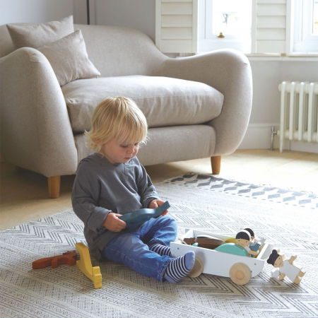 Set jucarii din lemn Corabia cu animalute, 12 piese [3]