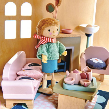 Set jucarii din lemn Mobilier camera de zi, 33 piese [0]