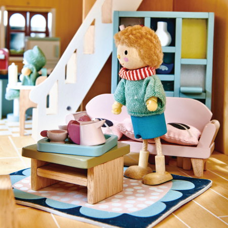 Set jucarii din lemn Mobilier camera de zi, 33 piese [1]